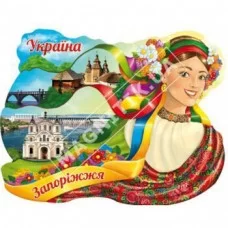 Керамические магниты. Запорожье. Девушка и ленты