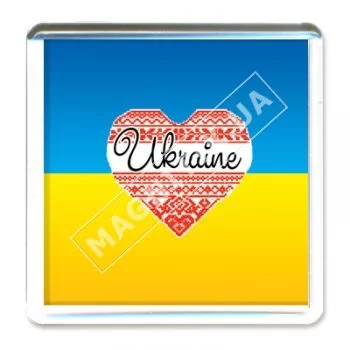 Акриловые магниты. Сердце на флаге