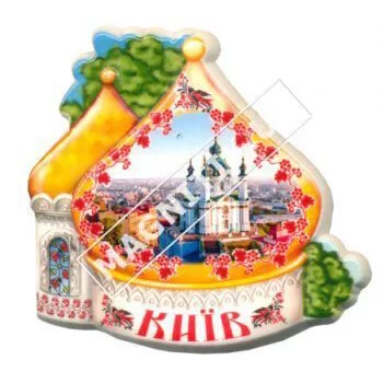 Керамические магнитики. Город Киев. Купол церкви Керамические магнитики. Город Киев. Купол церкви
